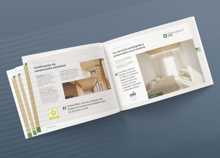 Diseño de catálogo para promoción inmobiliaria